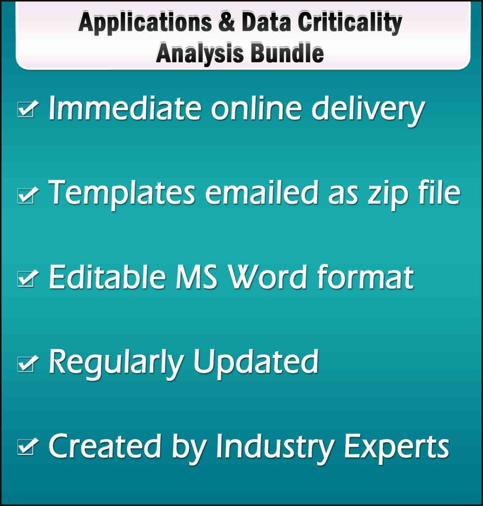Applications and Data Criticality Analysis Template