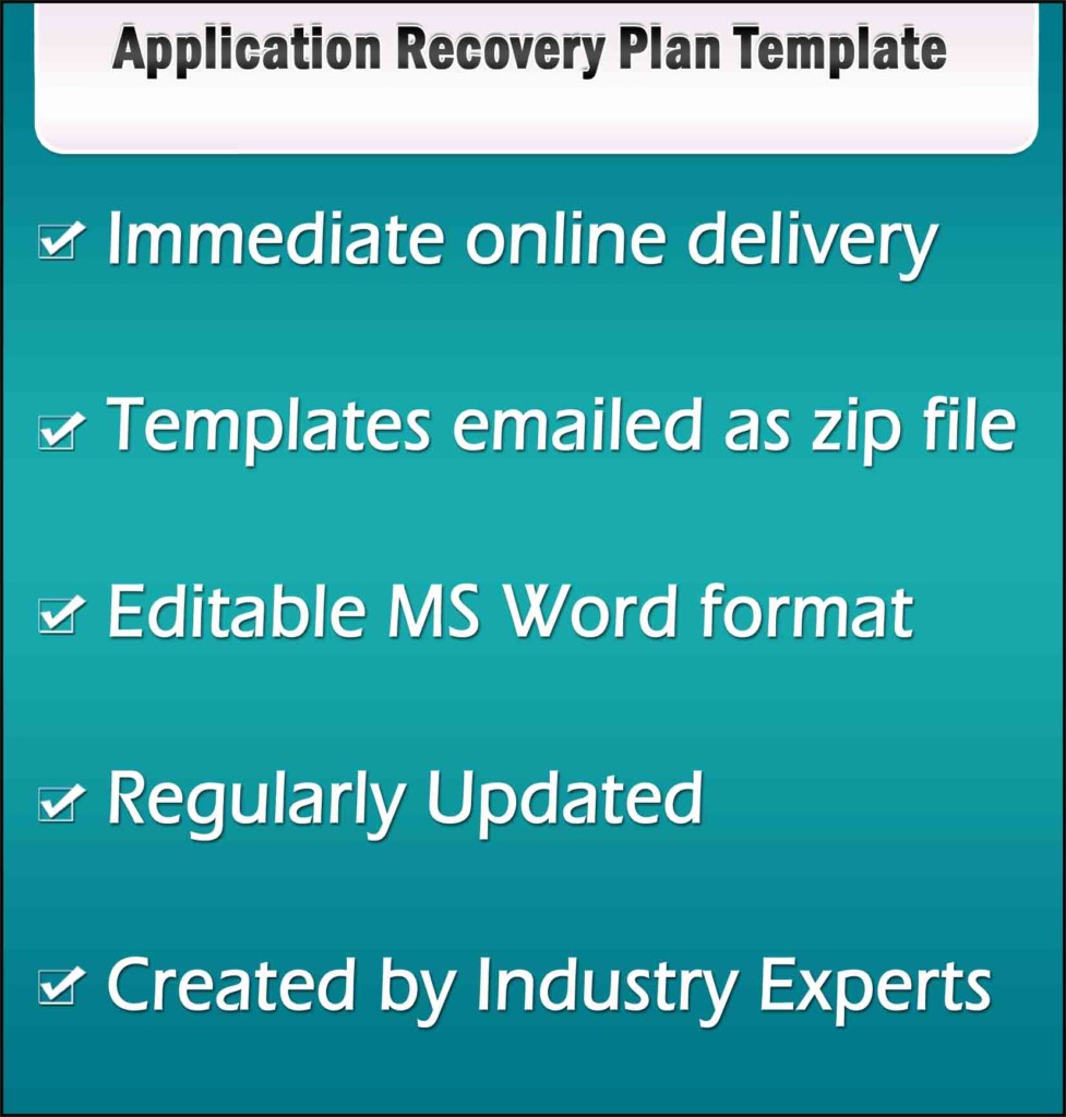 Applications Recovery Plan Template