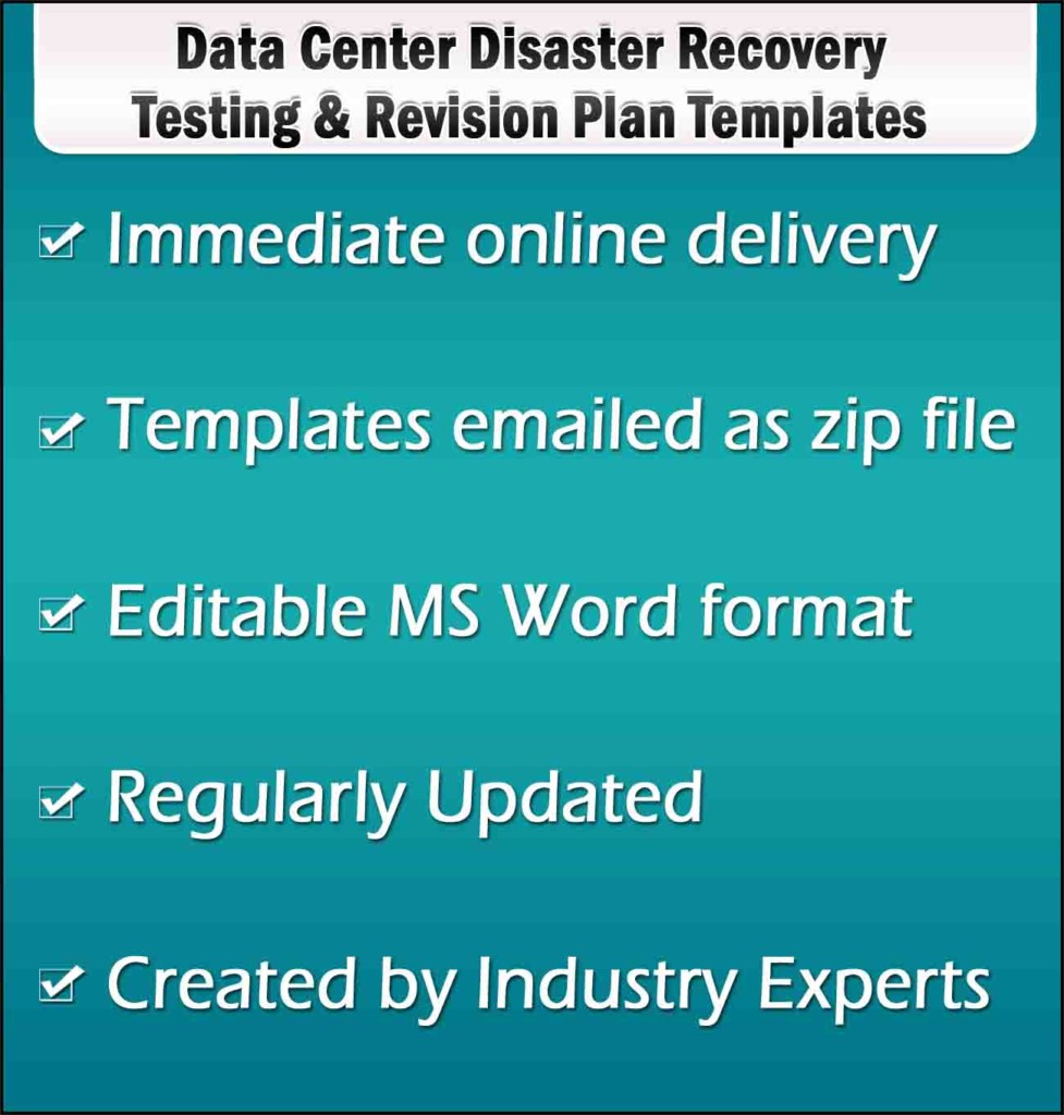 Data Center Disaster Recovery Plan Template