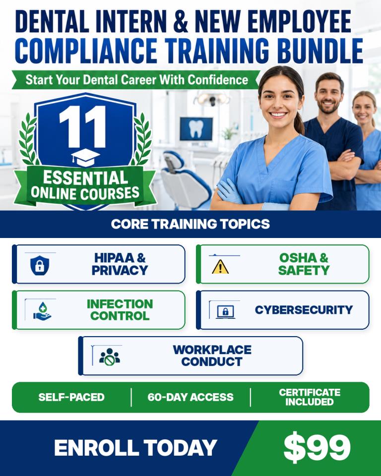 Dental Intern Compliance Training Bundle