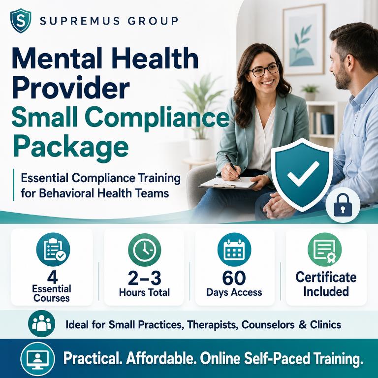 Mental Health Provider Small Compliance Package